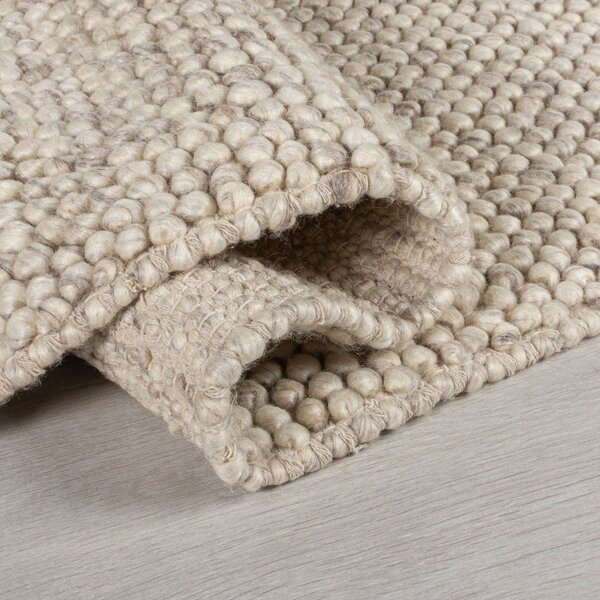 Világosszürke kézi szövésű gyapjúkeverék futószőnyeg 60x230 cm Minerals – Flair Rugs