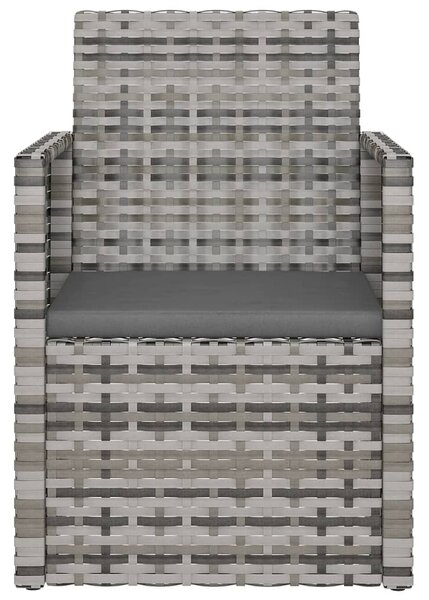 3 részes szürke polyrattan kültéri ülőgarnitúra párnákkal (319191)