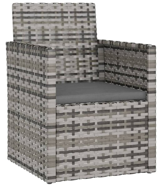 3 részes szürke polyrattan kültéri ülőgarnitúra párnákkal (319191)