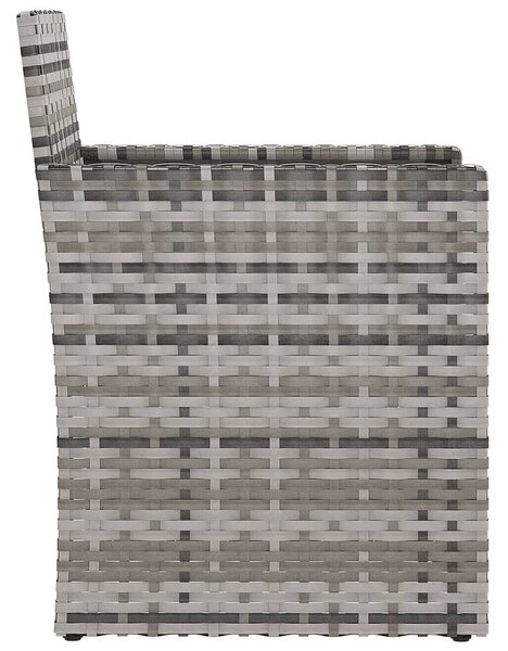 3 részes szürke polyrattan kültéri ülőgarnitúra párnákkal (319191)