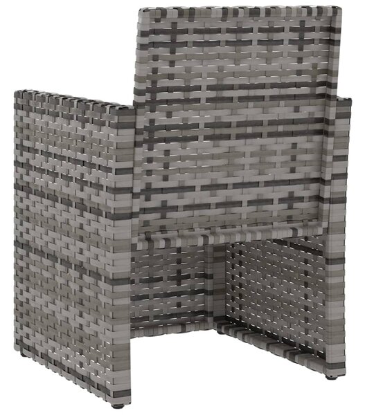 3 részes szürke polyrattan kültéri ülőgarnitúra párnákkal (319191)