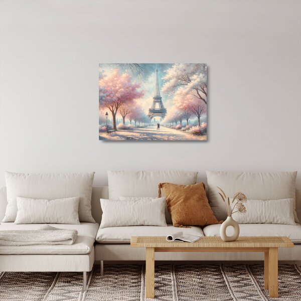 Üveg kép – Tavasz Párizsban (70x50 cm)