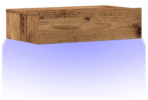 Éjjeliszekrény antik fa 60 x 35 cm szerelt fa
