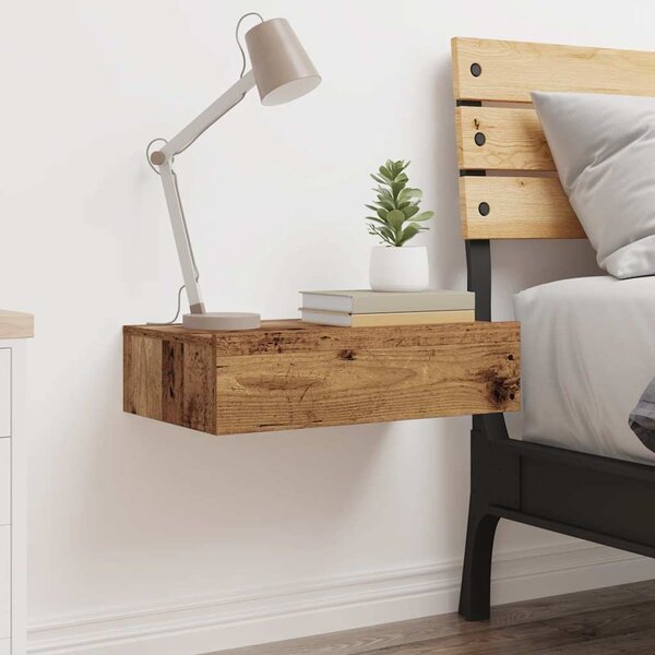 Éjjeliszekrény antik fa 60 x 35 cm szerelt fa