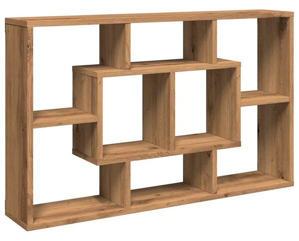 Kézműves tölgyfa fali polc 85 x 16 x 52,5 cm redőzött fa
