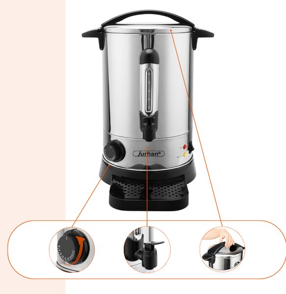COZY borfőző/tea, 6,8l, ezüst Jurhan