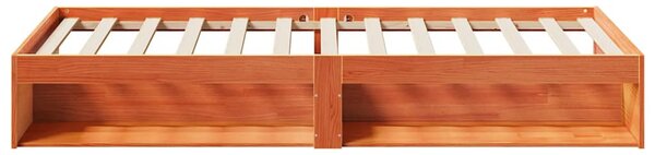 Viaszbarna tömör fenyőfa kanapéágy matrac nélkül 80 x 200 cm