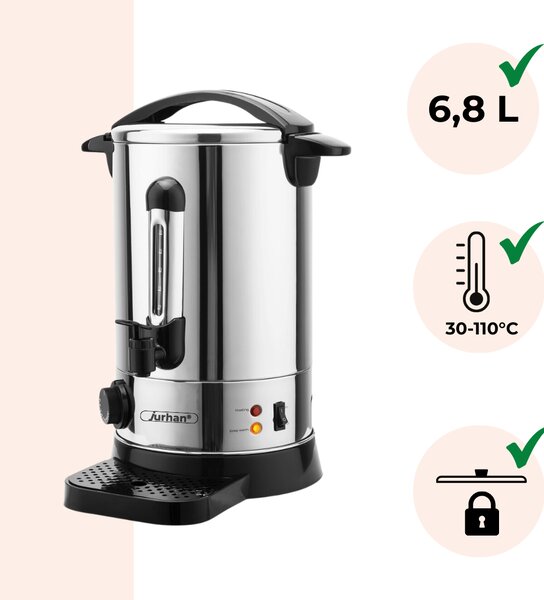 COZY borfőző/tea, 6,8l, ezüst Jurhan