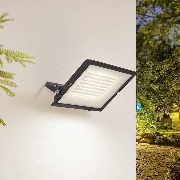 PRIOS Prios LED kültéri reflektor Maikel, 200W, 16000lm, fém, Fekete, Alumínium, Modern