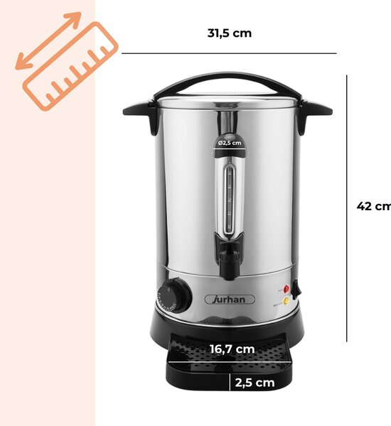 COZY borfőző/tea, 6,8l, ezüst Jurhan