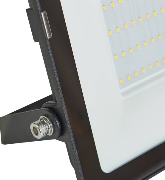 PRIOS Prios LED kültéri reflektor Maikel, 200W, 16000lm, fém, Fekete, Alumínium, Modern