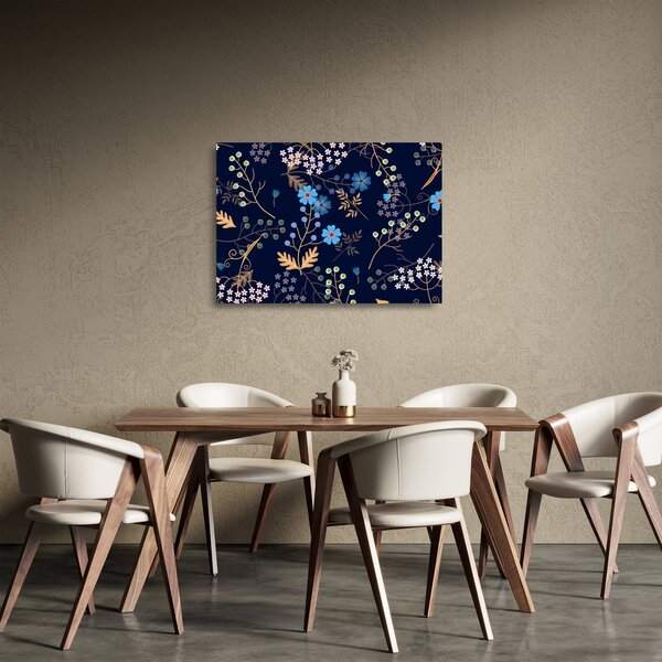 Üveg kép - Őszi virágok (70x50 cm)