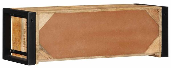 Tömör nyers mangófa TV-szekrény 80x30x25 cm