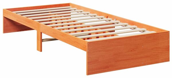Viaszbarna tömör fenyőfa kanapéágy matrac nélkül 80 x 200 cm