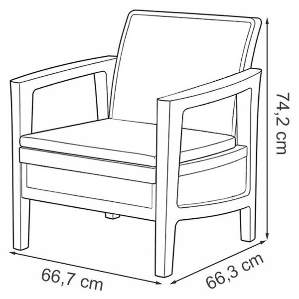 Atlas linea műanyag Balcony kerti bútor ülőgarnitúra