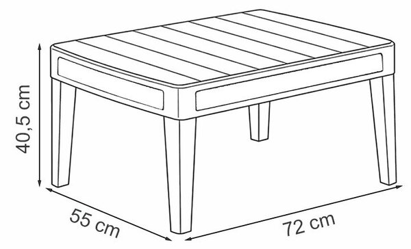 Atlas linea műanyag Balcony kerti bútor ülőgarnitúra