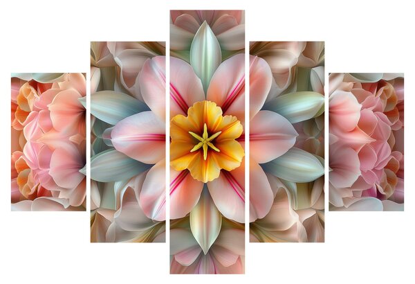 Kép - Kaleidoszkópos virág (150x105 cm)