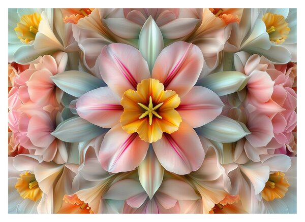 Kép - Kaleidoszkópos virág (70x50 cm)