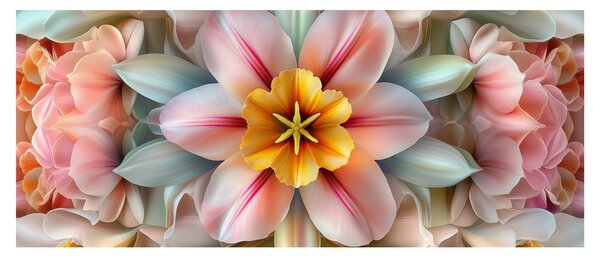Kép - Kaleidoszkópos virág (120x50 cm)