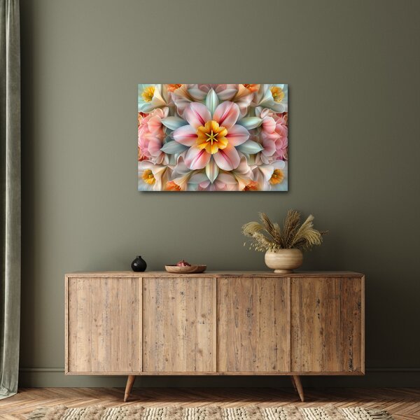 Kép - Kaleidoszkópos virág (70x50 cm)