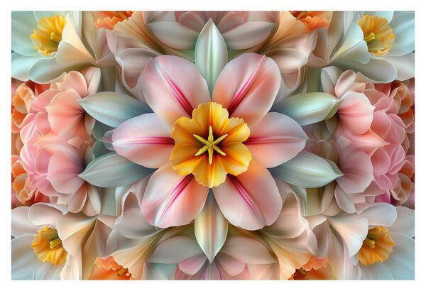 Kép - Kaleidoszkópos virág (90x60 cm)