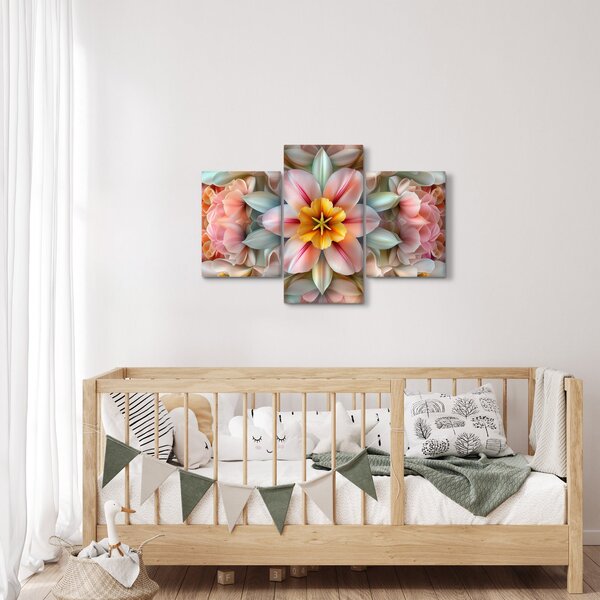 Kép - Kaleidoszkópos virág (90x60 cm)