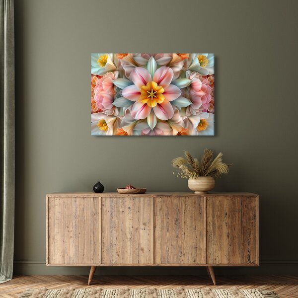 Kép - Kaleidoszkópos virág (90x60 cm)