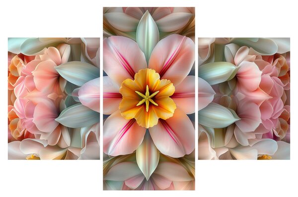 Kép - Kaleidoszkópos virág (90x60 cm)
