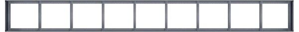 Növénytartó antracitszürke 360x40x40 cm hidegen hengerelt acél
