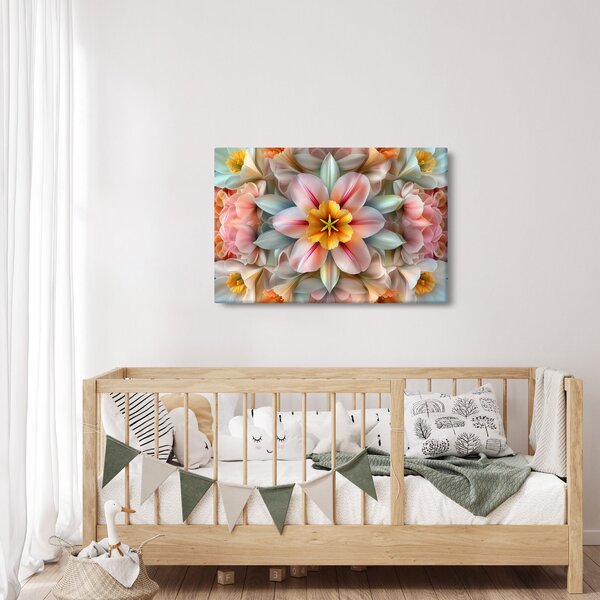 Kép - Kaleidoszkópos virág (90x60 cm)