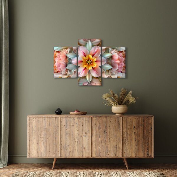 Kép - Kaleidoszkópos virág (90x60 cm)