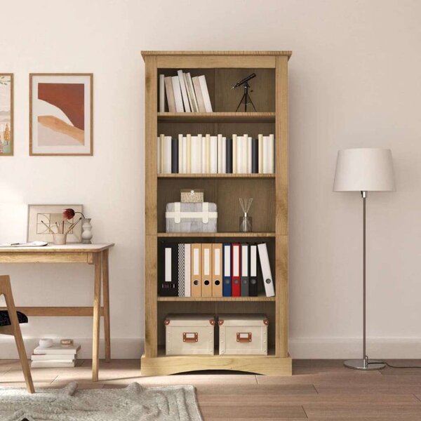 Corona Stílusú Fa Könyvespolc - 5 Polc - 81x40x170 cm