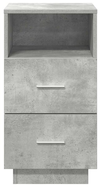 2 db betonszürke éjjeliszekrény 2 fiókkal 36x36x68 cm
