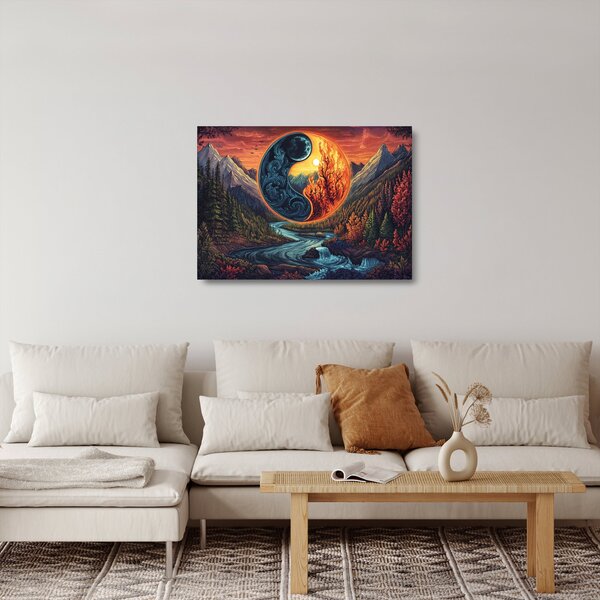Üveg kép - Elemi erők (70x50 cm)