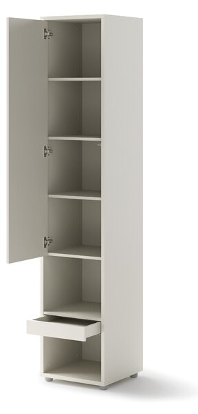 Könyvespolc Concept Pro Lenart II, Zárt, Fiókokkal, Ajtókkal, Laminált forgácslap, 218x45x46cm, Kasmír