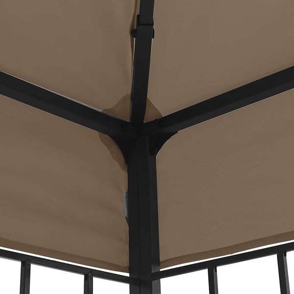 Tópszínű pavilon LED fényfüzérrel 3 x 3 m