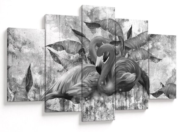 Kép - Flamingók graffiti (150x105 cm)