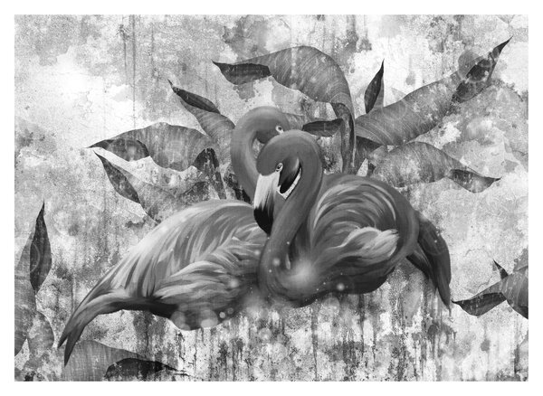 Kép - Flamingók graffiti (70x50 cm)