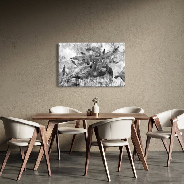 Kép - Flamingók graffiti (90x60 cm)
