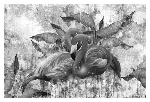 Kép - Flamingók graffiti (90x60 cm)