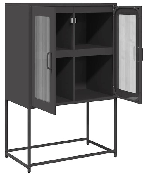 Magastábla Fekete 68x39x107 cm Acél