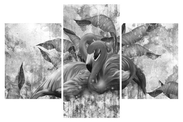 Kép - Flamingók graffiti (90x60 cm)