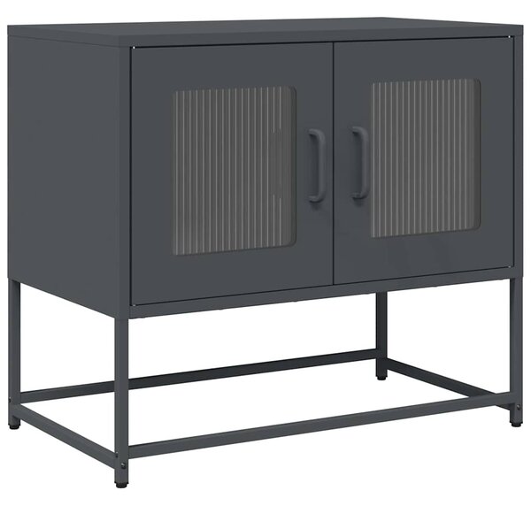 Antracitszürke hidegen hengerelt acél TV-szekrény 68x39x60,5 cm