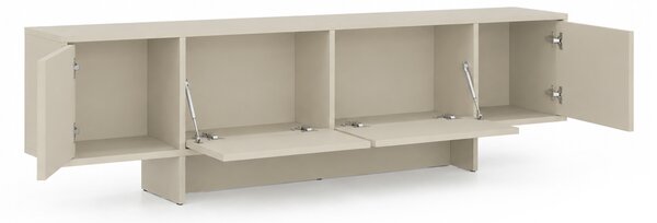 Zolia TV-szekrény 180 cm, négyajtós, lábazattal - kasmír