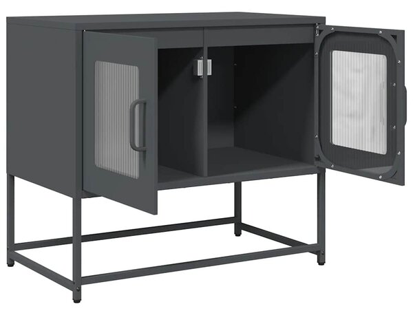 Antracitszürke hidegen hengerelt acél TV-szekrény 68x39x60,5 cm