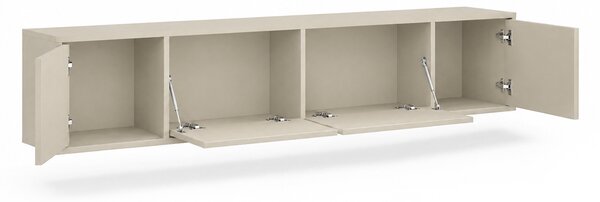 Zolia fali 4 ajtós TV szekrény 180 cm - kasmír