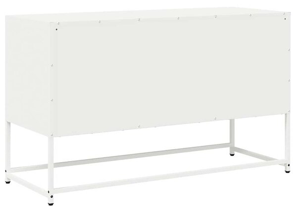 Fehér hidegen hengerelt acél TV-szekrény 100,5x39x60,5 cm