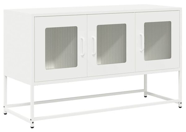 Fehér hidegen hengerelt acél TV-szekrény 100,5x39x60,5 cm