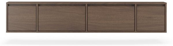 Zolia fali négyajtós TV-szekrény 180 cm - elegant dió