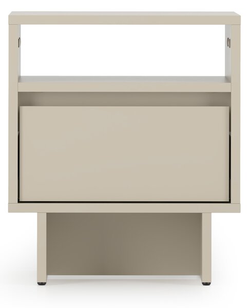 Zolia éjjeliszekrény 40 cm fiókkal, lábazattal - kasmír